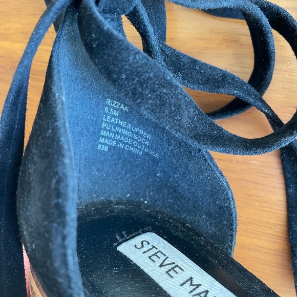 NWOB Steve Madden Rizzaa Suede Strappy Block Heel Sandals. - Picture 2 of 9